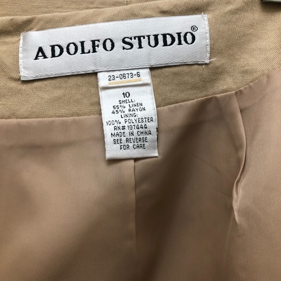 Adolfo Studio Women's Size 10P Tan Knee High Skirt - Picture 5 of 6